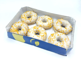 Пончик донат с манго начинкой 70г упаковка 6 шт (247514)