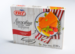 Лососевые порции в золотистой корочке  270гр VICI