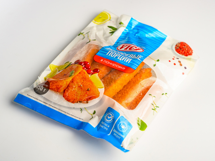 Лососевые порции в панировке 450гр VICI