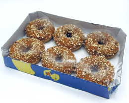 Пончик донат с карамельной начинкой 70г упаковка 6 шт (247457)