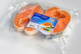 NERIYA_Стейк Лосось Атлантический(Семга) мороженый УПАКОВАННЫЙ 1/6кг