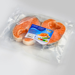 NERIYA_Стейк Лосось Атлантический(Семга) мороженый УПАКОВАННЫЙ 1/6кг