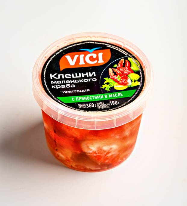 Клешни маленького краба (имитация)  в масле 360г VICI
