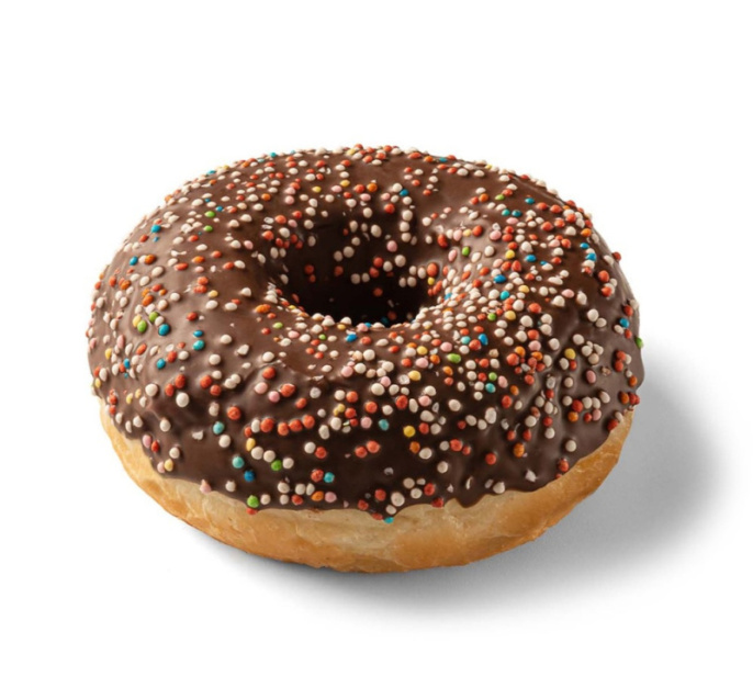 Пончик донат черный 55г , упаковка 48шт (24798)