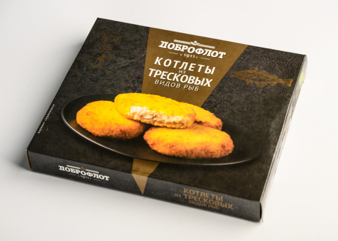 Котлеты из тресковых видов рыб  340гр ДОБРОФЛОТ