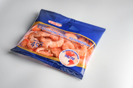  Креветки белоногие неразделанные с добавлением пряностей "Королевские"  в/м (50/70) 450г VICI