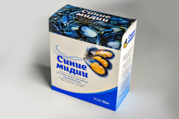 Мидии в половинке раковины в/м, 30-45 фас. 1кг